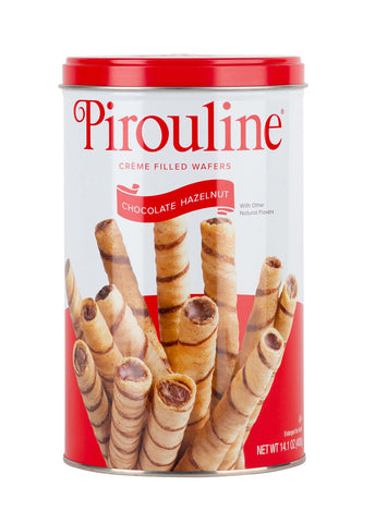 De Beukelaer Chocolate Hazelnut Pirouline Rolled Wafers (6x14Oz)