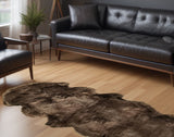 6' Chocolate Genuine Sheepskin Area Rug