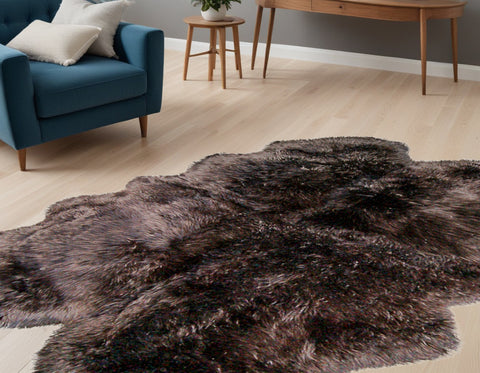 Chocolate Animal Print Area Rug