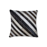 18" X 18" X 5" Fabulous Chocolate And Torino Kobe Cowhide  Pillow