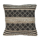 18" Chocolate Cotton Blend Throw Pillow