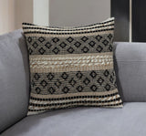 18" Chocolate Cotton Blend Throw Pillow