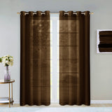 Set of Two 84"  Chocolate Solid Modern Window Panels