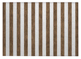 2' X 3' Chocolate Striped Washable Non Skid Indoor Outdoor Area Rug