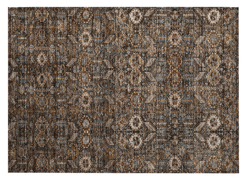 2' X 3' Chocolate Tribal Washable Indoor Outdoor Area Rug