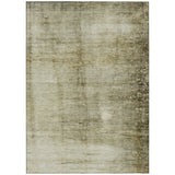 5' X 8' Taupe Beige And Chocolate Abstract Washable Indoor Outdoor Area Rug