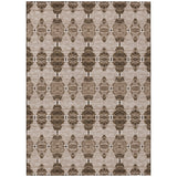 5' X 8' Brown And Chocolate Moroccan Washable Indoor Outdoor Area Rug