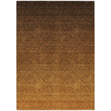 5' X 8' Chocolate And Brown Ombre Washable Indoor Outdoor Area Rug