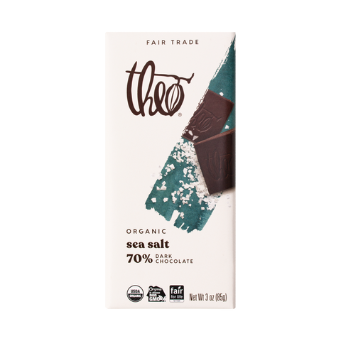 Theo Chocolate Sea Salt 70% Dark (12x3 OZ)