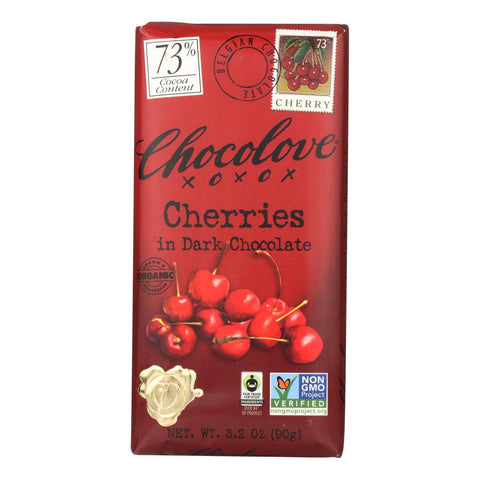 Chocolove Cherries in Dark Chocolate Bar (12x3.2 Oz)