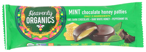 Heavenly Organics Honey Patties Chocolate MInt (16x1.2 OZ)