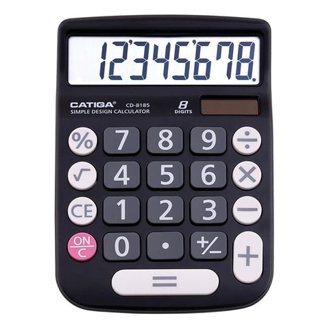 8 DIGITS CALCULATOR BLK