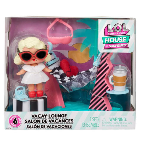 Surprise Hos Furniture Playset With Doll - Vacay Lounge - 10x17x15cm