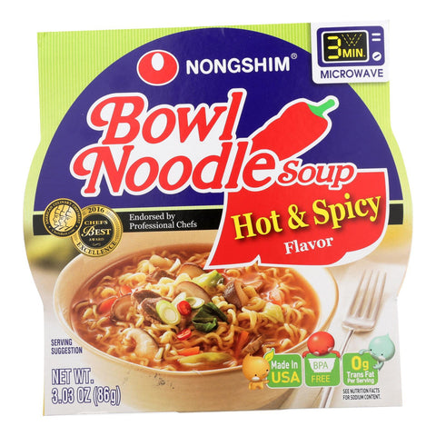 Nong Shim Bowl Noodles Hot (12x3.03OZ )