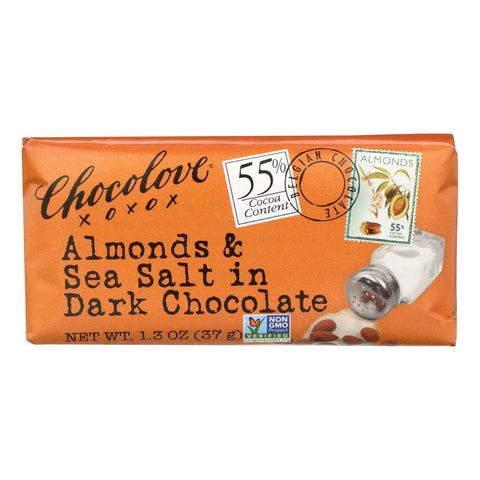 Chocolove Almond SeaSalt Dark Chocolate (12x1.3OZ )