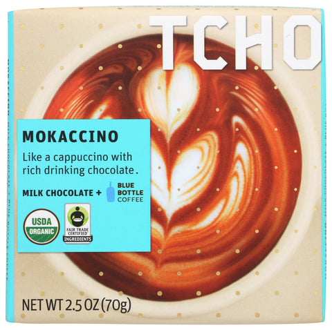 Tcho Organic Mokaccino Chocolate Bar (12x2.5 OZ)