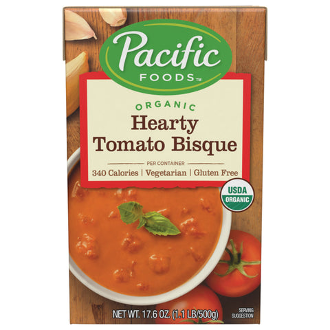 Pacific Natural Foods Bisque, Hearty Tomato (12x17.6Oz)