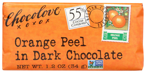 Chocolove Dark Chocolate Orange Peel Mini Bar (12x1.2 Oz)