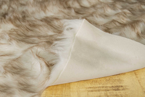 24" X 36"  Gradient Brown Faux Sheepskin Area Rug