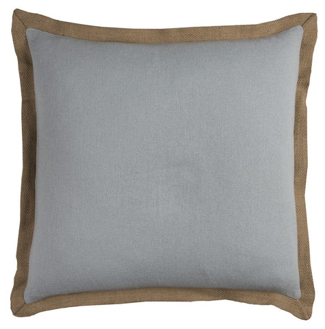 22" Light Blue Cotton Throw Pillow