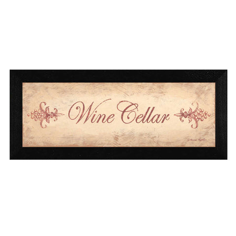 Wine Cellar Black Framed Print Wall Art