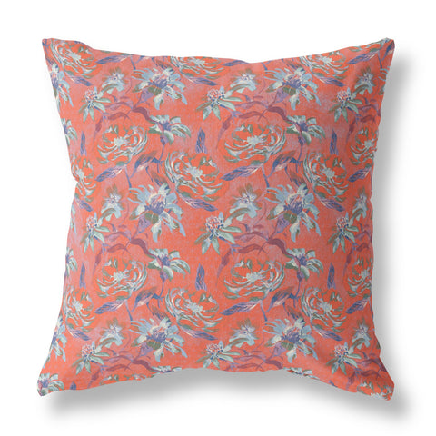 20��� Orange Roses Indoor Outdoor Throw Pillow