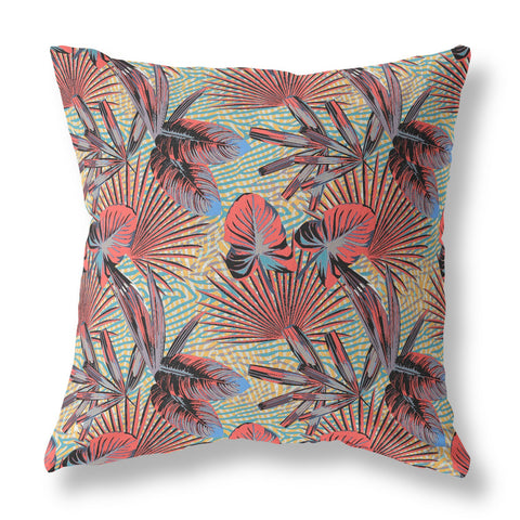 26��� Red Yellow Tropical Indoor Outdoor Throw Pillow