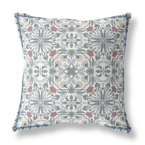 20��� Pink Sage Paisley Indoor Outdoor Throw Pillow