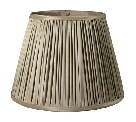 18" Ash Slanted Pleated Tafetta Lampshade